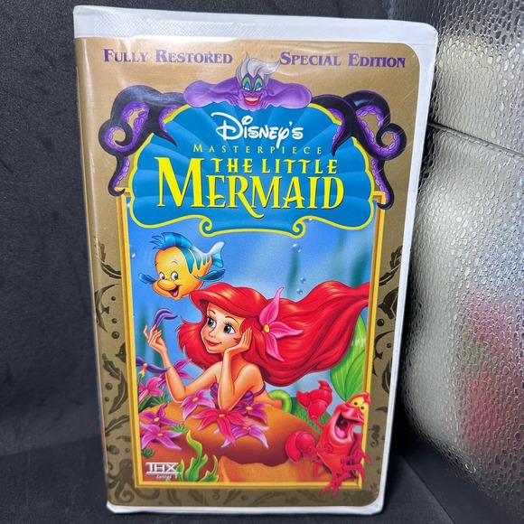 The Little Mermaid VHS Fully Restored Special‎ Edition Masterpiece Collect 1998 - Picture 2 of 13